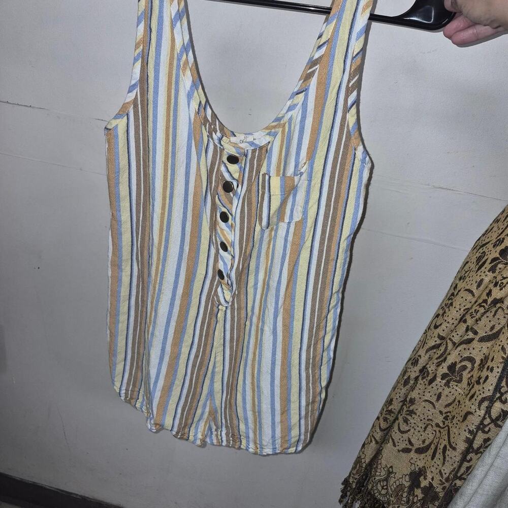 Vertical striped tank top in
